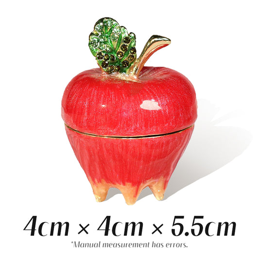 Apple Cute Style Natural Style Enamel Cloisonné Jewelry Box