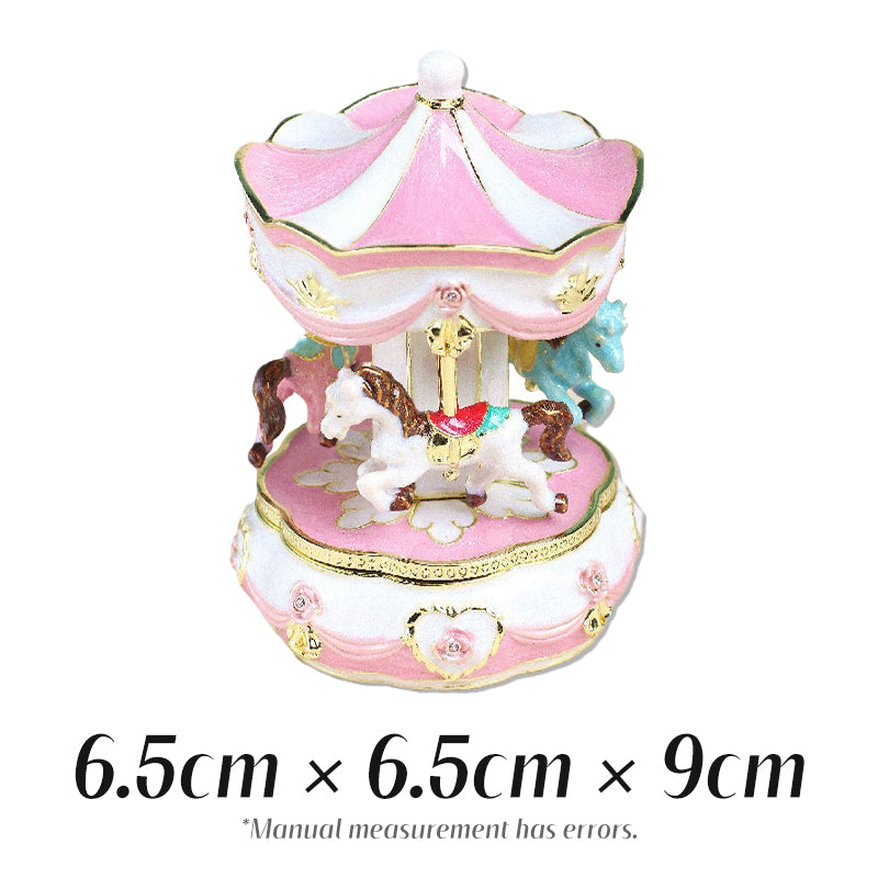 Premium Carousel Cute Style Enamel Cloisonné Jewelry Box