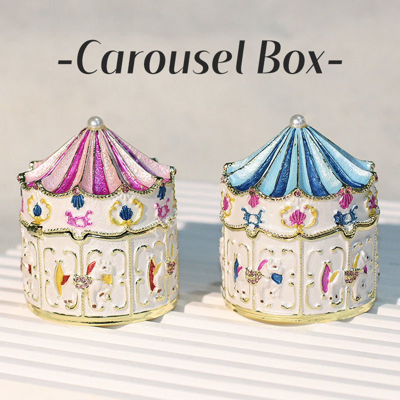 Carousel Cute Style Enamel Fairy Tale Jewelry Box