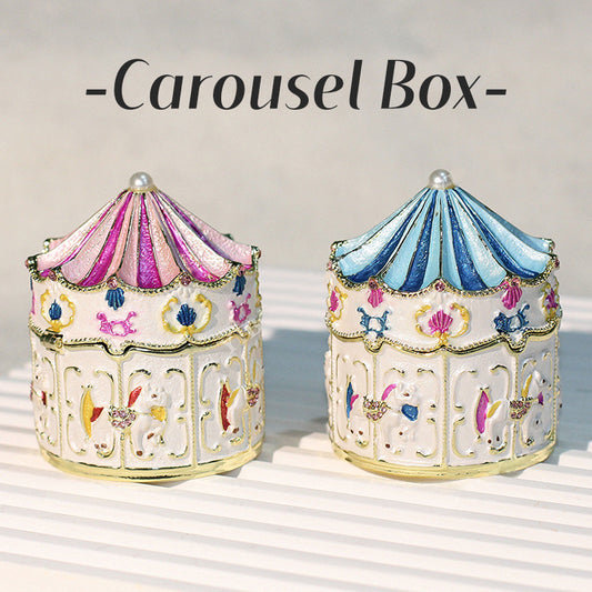 Carousel Cute Style Enamel Fairy Tale Jewelry Box