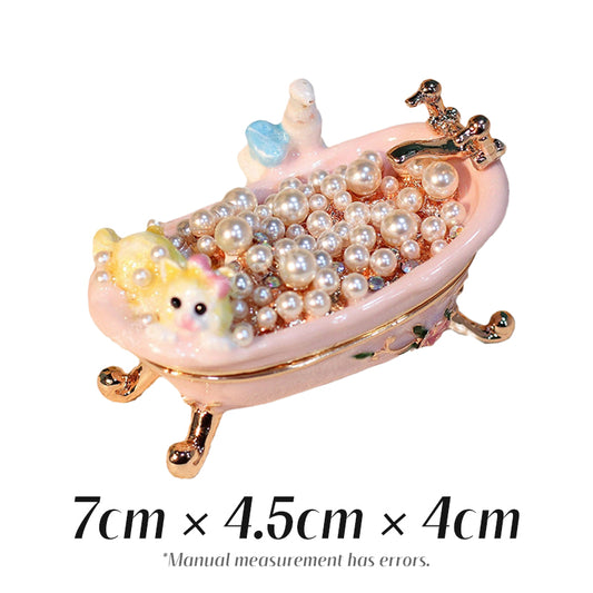 Cat Furniture Set Cute Style Enamel European-Style Creative Jewelry Box