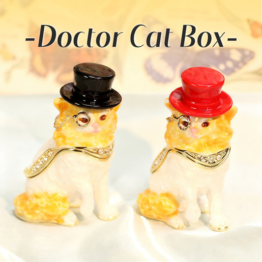 Doctor Cat Cute Style Enamel INS-Style Jewelry Box