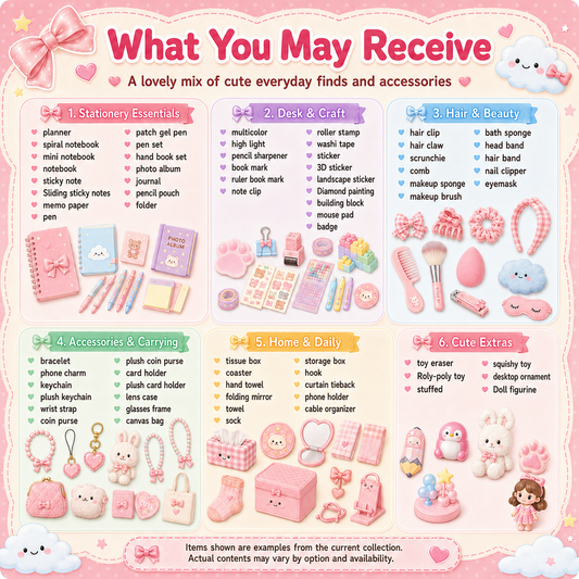 Stationery and Accessories Box - for Personal Use or Gifting (All Categories)