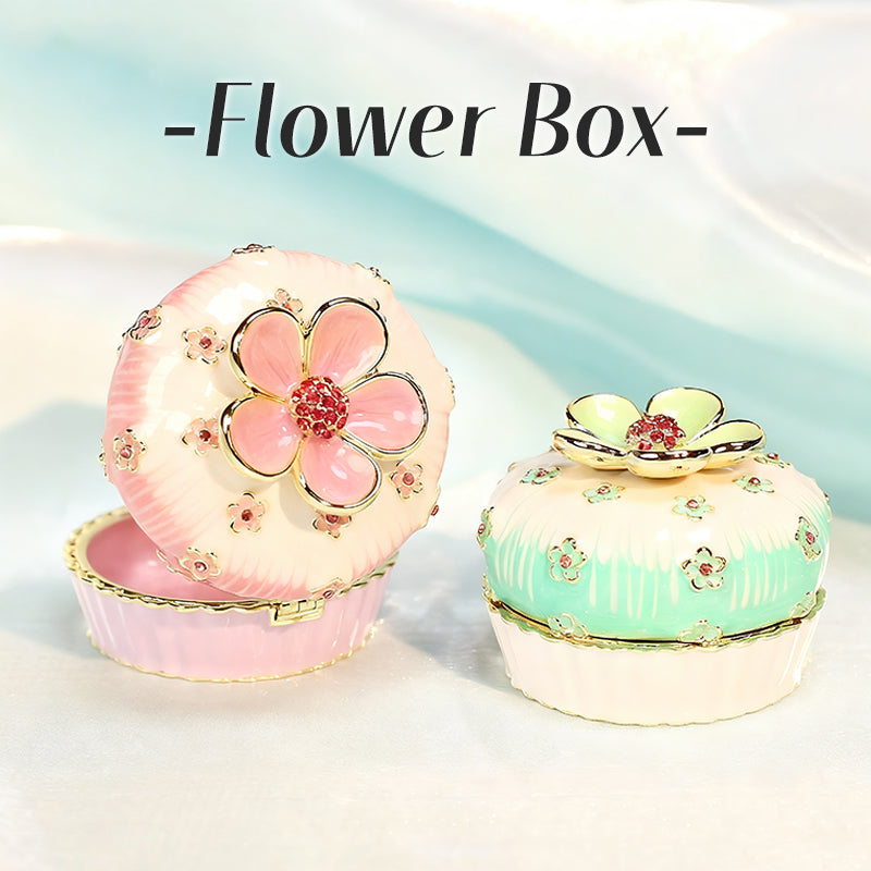 Flower Box Cute Style Natural Style Enamel Light Luxury Jewelry Box
