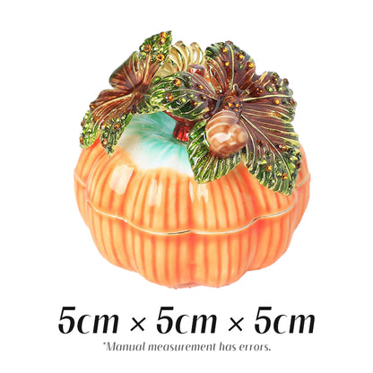 Pumpkin Cute Style Natural Style Enamel Cloisonné Jewelry Box