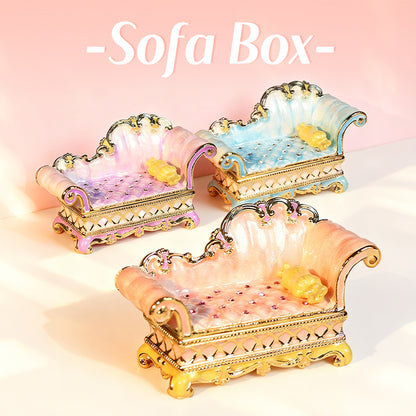 Sofa Cute Style Enamel Cloisonné Jewelry Box