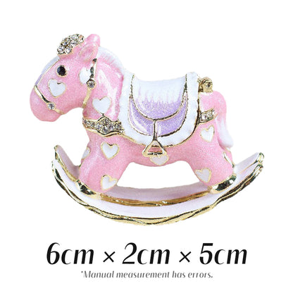 Rocking Horse Cute Style Enamel Cartoon Jewelry Box