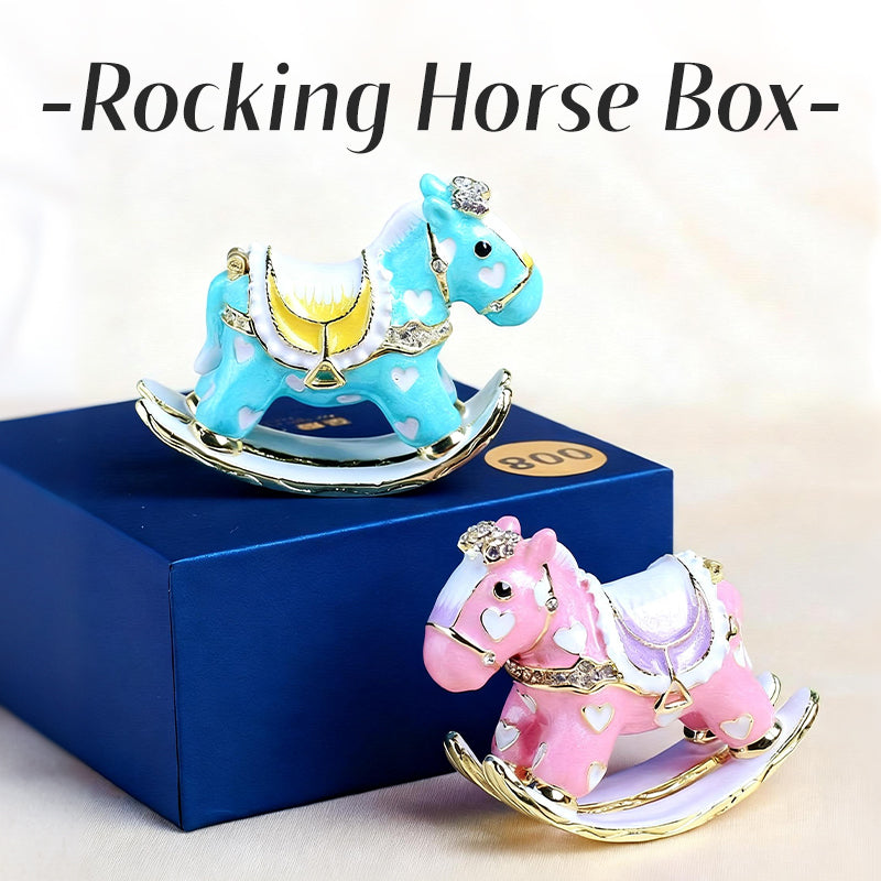 Rocking Horse Cute Style Enamel Cartoon Jewelry Box