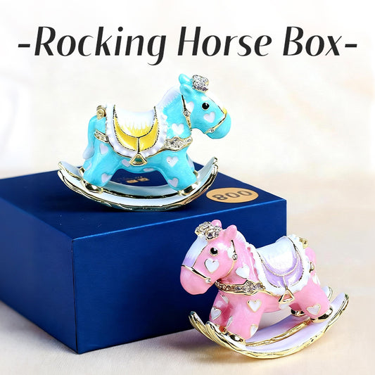 Rocking Horse Cute Style Enamel Cartoon Jewelry Box