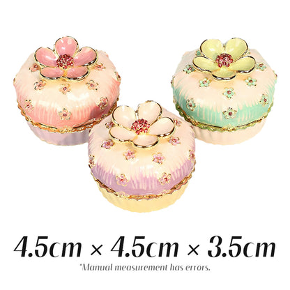 Flower Box Cute Style Natural Style Enamel Light Luxury Jewelry Box