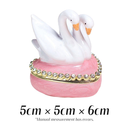 Swan Box Cute Style Natural Style Enamel INS-Style Jewelry Box