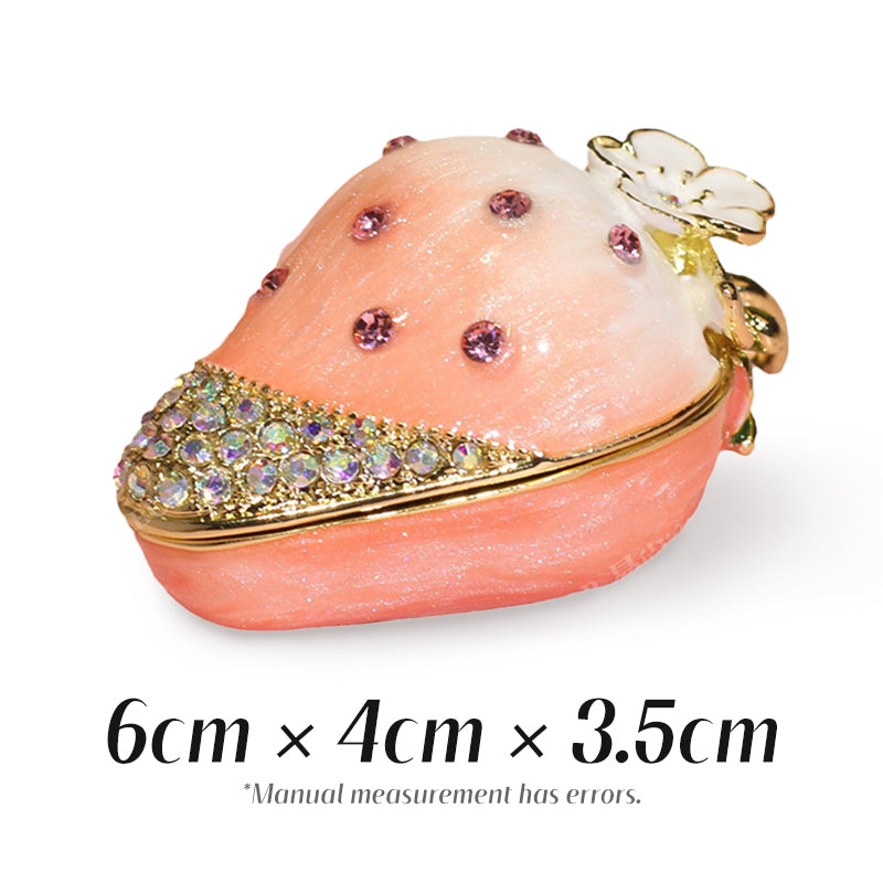Strawberry Cute Style Natural Style Enamel Diamond-Inlaid Jewelry Box