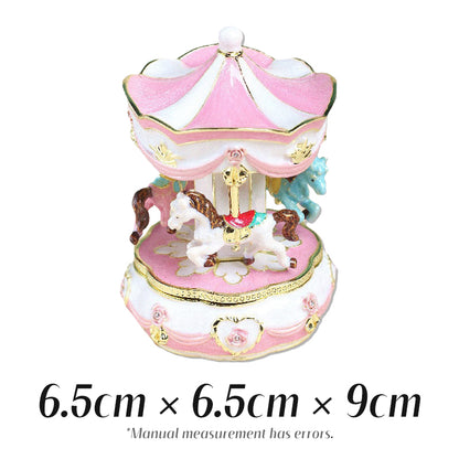 Premium Carousel Cute Style Enamel Cloisonné Jewelry Box