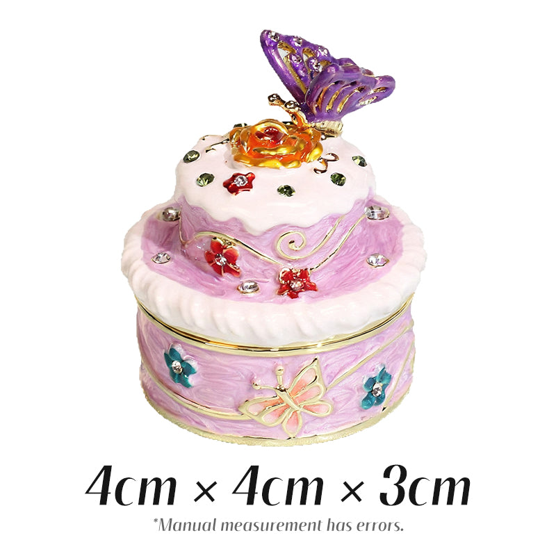 Butterfly Cake Cute Style Natural Style Enamel Cloisonné Jewelry Box