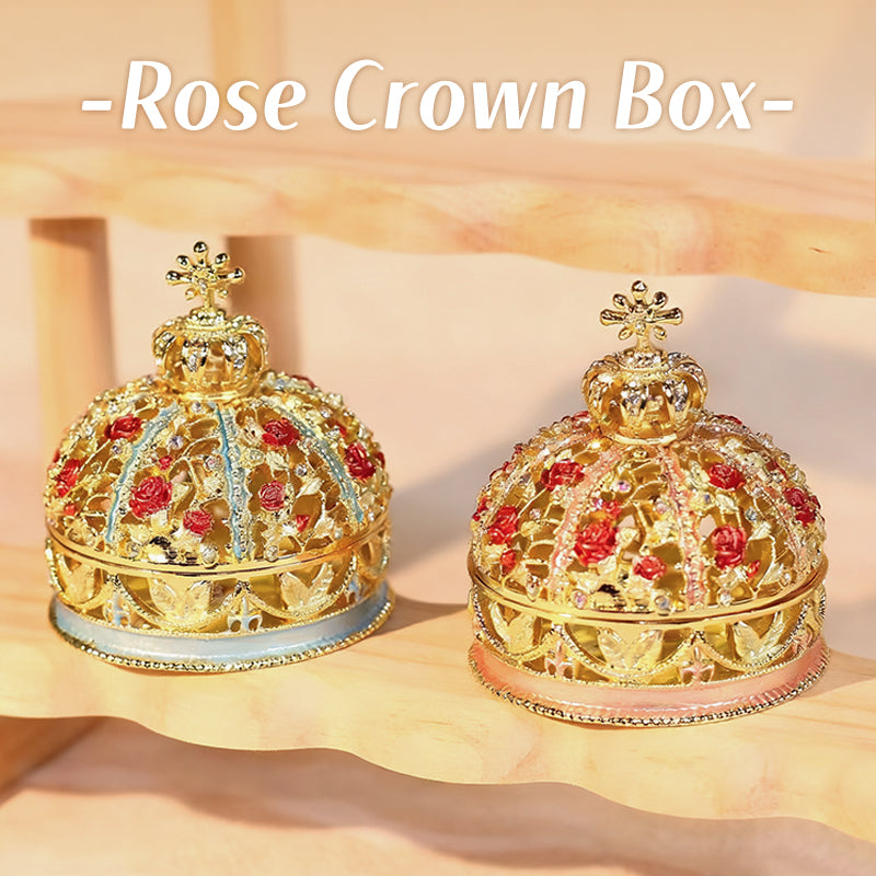Rose Crown Cute Style Natural Style Enamel Jewelry Box