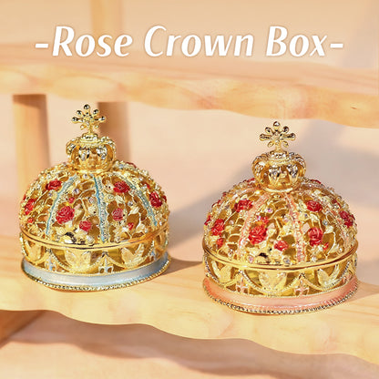 Rose Crown Cute Style Natural Style Enamel Jewelry Box