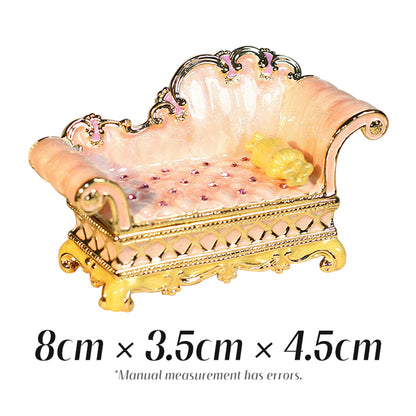 Sofa Cute Style Enamel Cloisonné Jewelry Box
