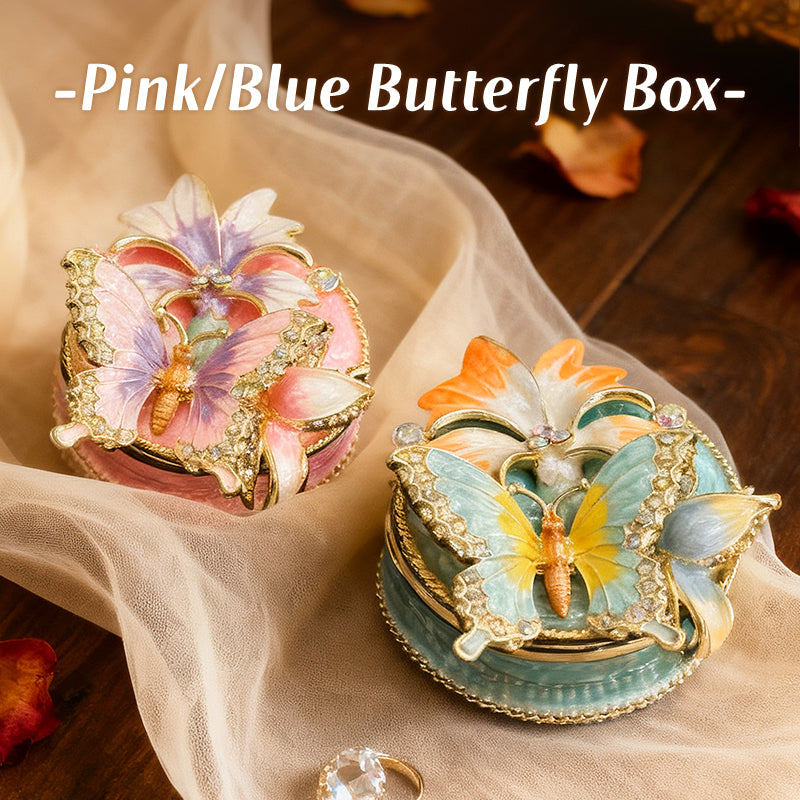 Butterfly Box Cute Style Natural Style Enamel Ring Box